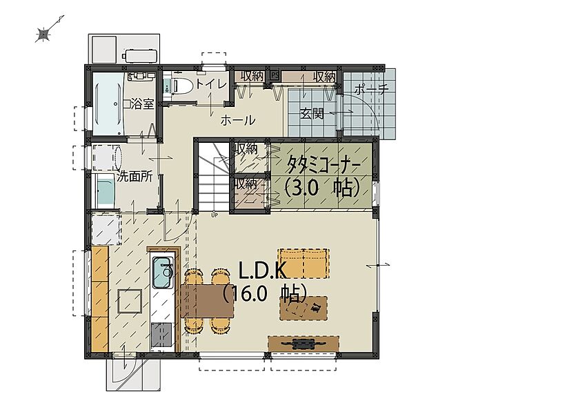 A号地 1F間取り図