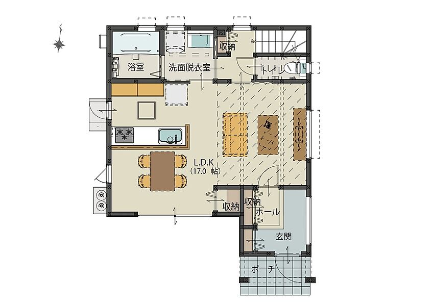 A号地 1F間取り図