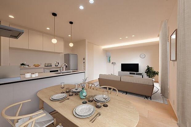 【リビング】■１６号地リビング【バーチャルステージング】画像は実際の写真にCG加工(家具や調度品の削除や合成)を加えたもので実際とは異なる場合があります。