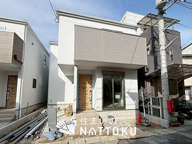 【現地写真(外観)【2号地】】断熱性、気密性を高める工夫で一年中ずっと心地よく暮らせる、高気密・高断熱です。