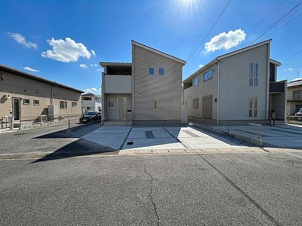 【現地写真(外観)【1号地】】健康被害に配慮したもっとも安全性の高い建材を採用し、シックハウス対策をしております。