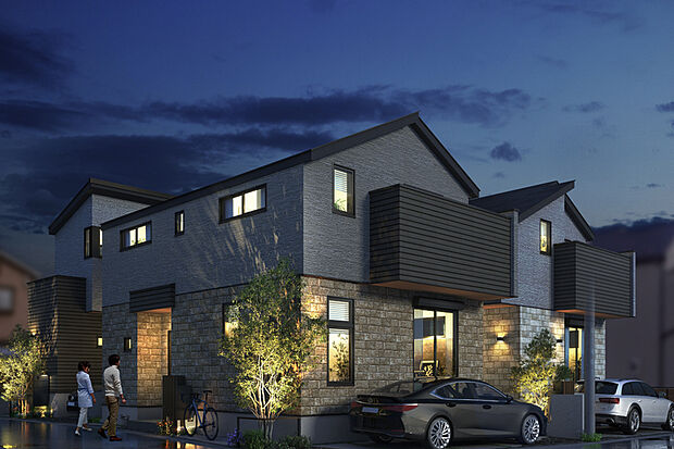 【灯かりのいえなみ協定(R)】暗くなると自動点灯するLEDライトが街区全体を照らし、美しい景観を創出するとともに安全性と防犯性を高めます。