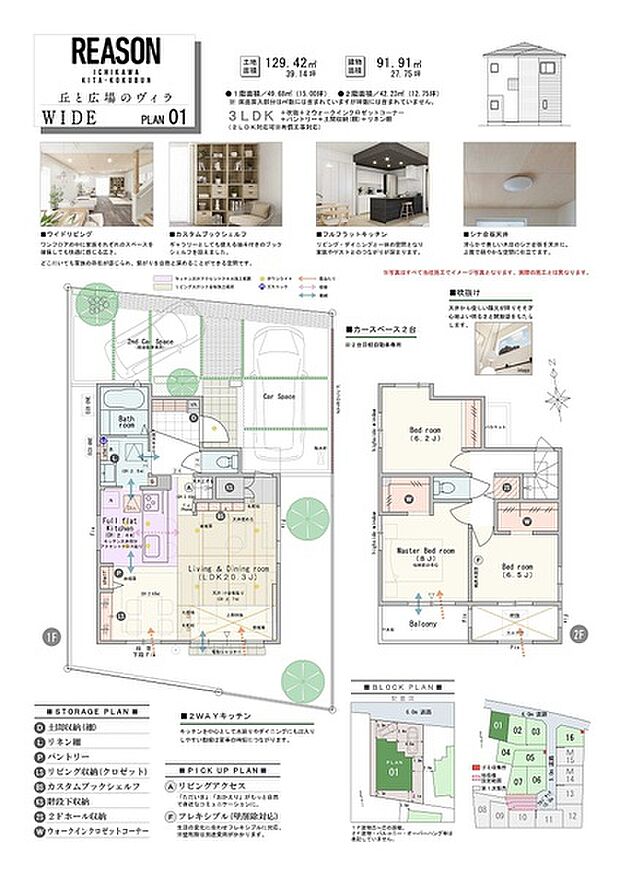 【3LDK(2LDK対応可※有償工事)】3LDK(2LDK対応可※有償工事)+吹抜+2ウォークインクロゼットコーナー+パントリー+土間収納（棚）+リネン棚