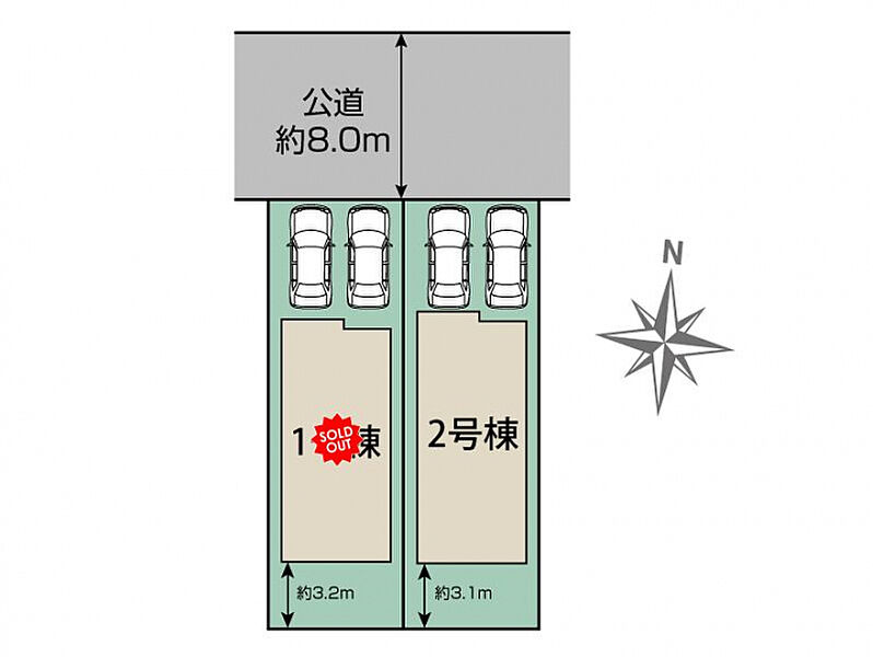 札幌市厚別区厚別東4条5丁目3期2棟 区画図