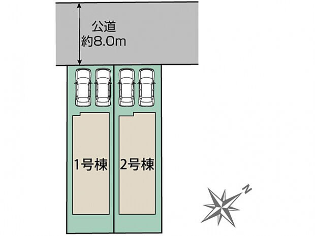 恵庭市黄金北2丁目2棟 区画図