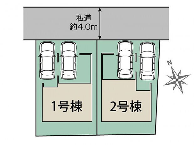 仙台市若林区二軒茶屋2棟 区画図