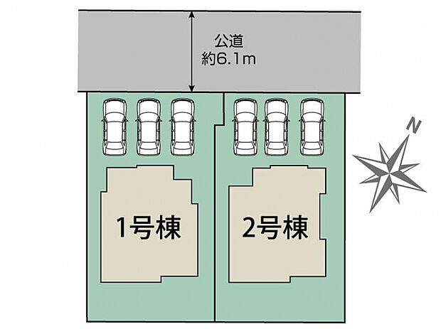  仙台市泉区北高森2棟 区画図