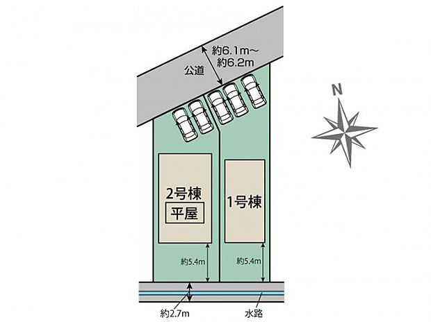 福島市大森高畑2棟 区画図