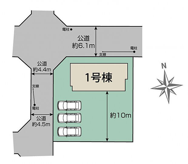 福島市笹谷道場1棟 区画図