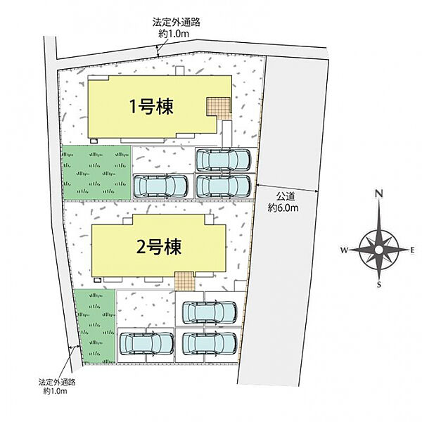 南アルプス市寺部2棟 区画図