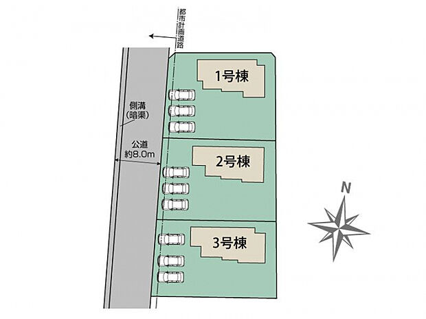 南アルプス市山寺3棟 区画図