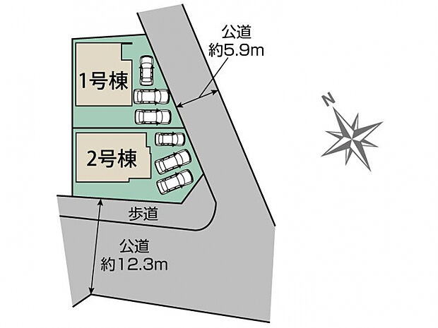 豊田市高上2丁目2期2棟 区画図