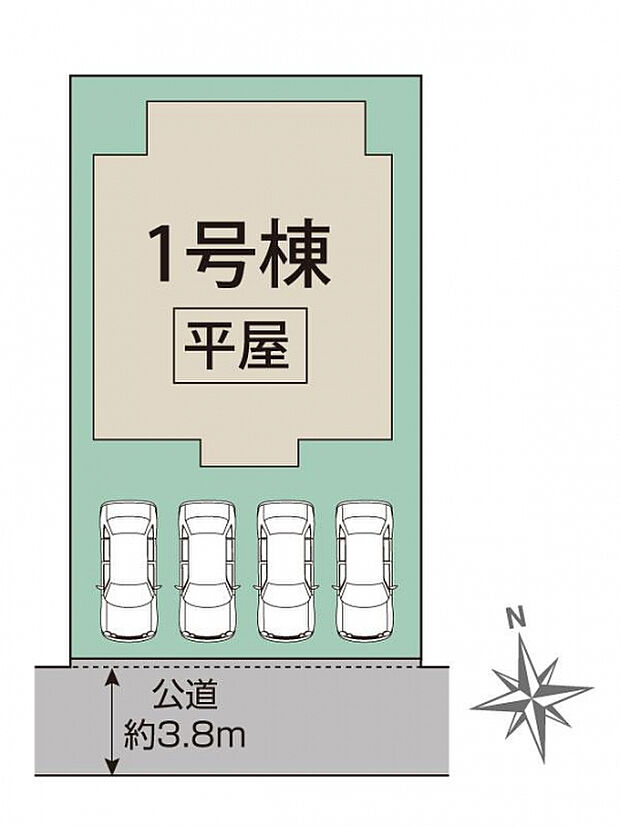 一宮市浅井町前野1棟 区画図