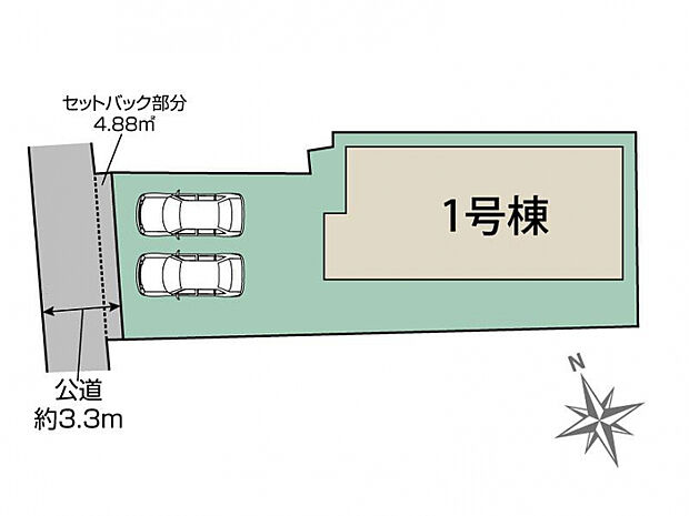 一宮市木曽川町黒田東町南1棟 区画図