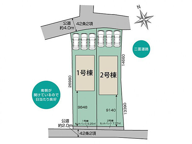 湖南市岩根2棟 区画図