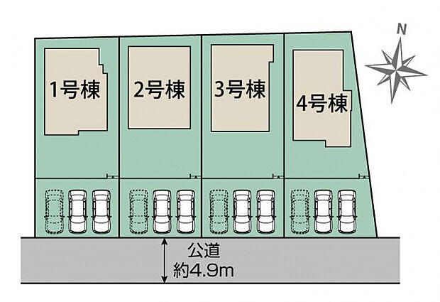 熊本市東区戸島5丁目4棟 区画図