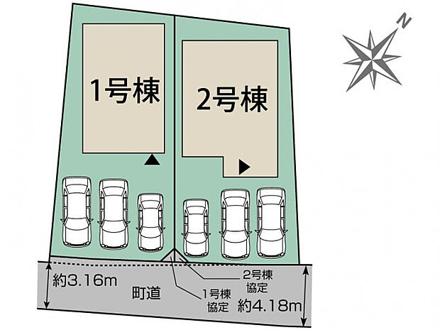 八重瀬町港川2棟 区画図