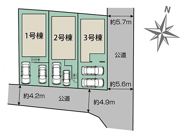 那覇市楚辺2丁目3棟 区画図