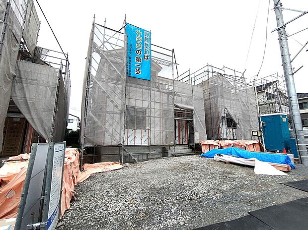 【3号棟外観】建築中の3号棟です♪