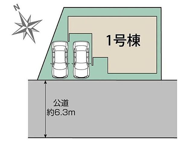 東武東上線「霞ヶ関」駅徒歩６分の毎日の通勤通学に大変便利な好立地です！６ｍ超えの南道路に面しており通風採光良好、お車の出し入れもスムーズです♪カースペースは並列２台分確保いたしました！