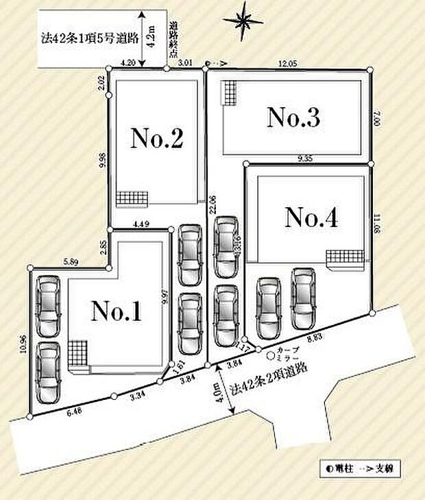 敷地34坪超え全4棟♪南側道路につき通風採光良好です。開放的な住環境の第一種低層住居専用地域。周辺は高さ制限が設けられているため、空が広く感じられます。落ち着きある街並みが広がります。