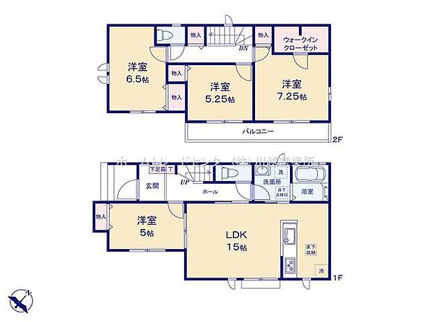(B号棟)、4LDK、土地面積104.86m2、建物面積96.56m2