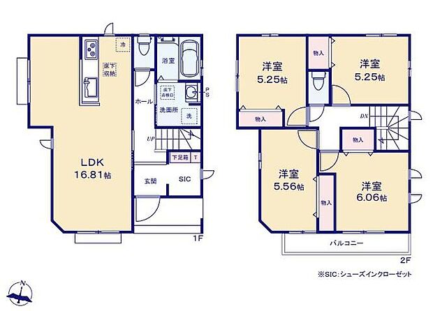 (A号棟)、4LDK、土地面積133.64m2、建物面積94.19m2