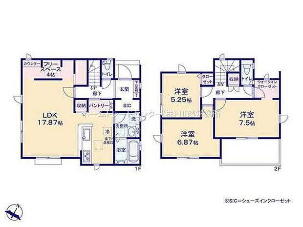 【3LDK】☆リビングにフリースペース付き☆
17帖超えの広々としたLDK+4帖のフリースペースを設置!カウンター付きなのでテレワークコーナーやスタディーコーナー、趣味のスペースにも♪