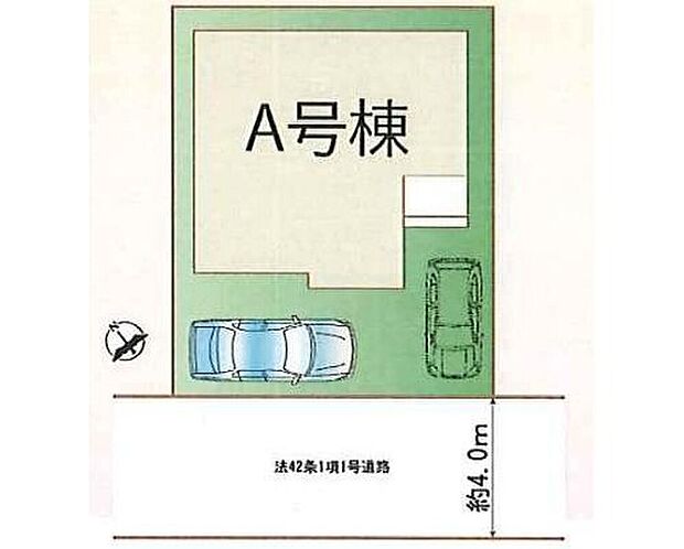 【全体区画図】全居室南西向き！南道路に面しており通風採光良好な立地です♪カースペース２台分（車種による）、駐輪場や来客用の駐車スペースとしてもお使いいただけます。