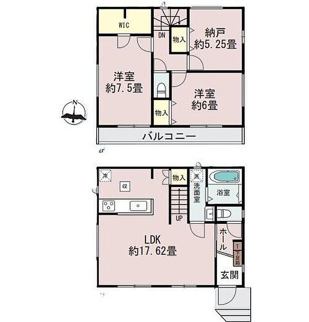 【2LDK+S】2階に多目的に使用可能な納戸を設けました!収納スペースとしては勿論、テレワークコーナーやスタディーコーナー、趣味のお部屋にも最適!主寝室にWIC・キッチンパントリー完備♪