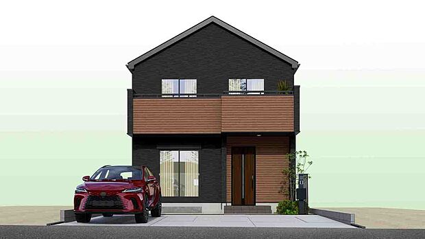 【完成予想図(外観)】住宅性能評価で耐震等級３（最高等級）を取得！お客様を守る大切な住宅だからこそ、第三者の検査を受けて安心して住んでいただける住宅を建てております。その頑丈さを、ぜひ現地にてご体感くださいませ。
