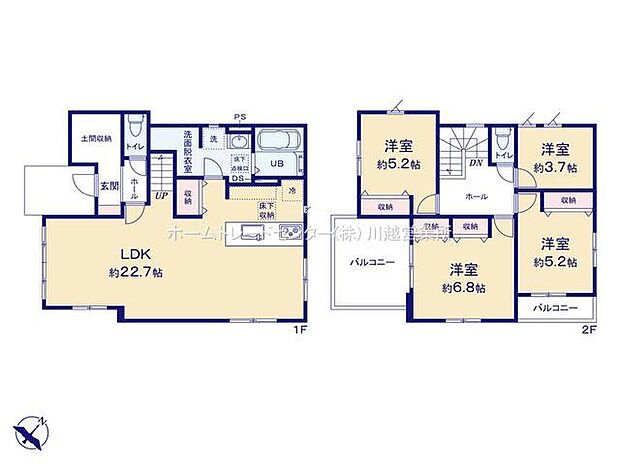 【4LDK】☆開放感溢れる角地☆
角地の立地を活かして開口部を多く設けています！お部屋の隅々まで陽射しが届き、どのお部屋でも気持ちよくお過ごしいただけます♪