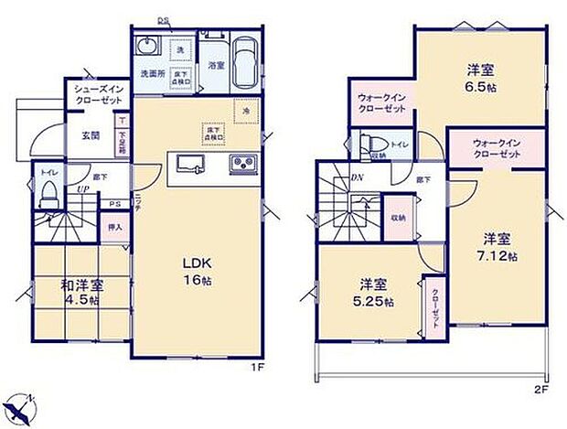 【4LDK】☆居室２カ所にWIC☆
２階２居室にWICを設置しました！シーズンオフのお洋服や靴、キャンプ用品やスポーツ用品など、かさばるけど大切なものもしっかり片付けられます♪