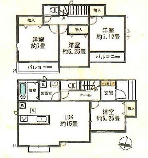 【4LDK】☆バルコニー２か所☆
主寝室と居室１部屋にバルコニーを設置！独立しているのでプライバシーが保たれます！南向きで日当たりも良好なので洗濯物もしっかり乾きます♪