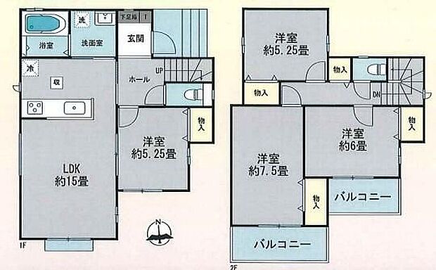 【4LDK】リビングに隣接する洋室を開放すると20帖超えの大空間に!リビングの延長として広くお使いいただけます。キッズコーナーやお昼寝コーナーにも最適♪