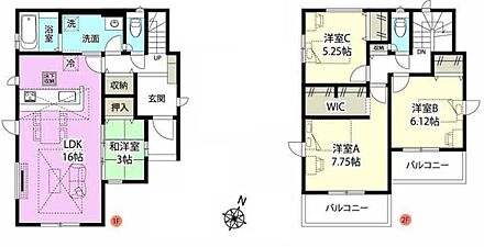 ☆バルコニー２か所☆
主寝室と居室１部屋にバルコニーを設置！独立しているのでプライバシーが保たれます！南向きで日当たりも良好なので洗濯物もしっかり乾きます♪ 
