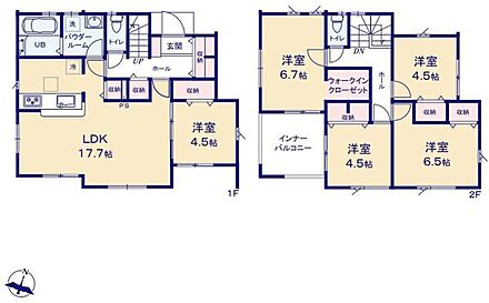 ☆リビング＋洋室の大空間☆
リビングに隣接する洋室を開放すると２２帖超えの大空間に！リビングの延長として広くお使いいただけます。キッズコーナーやお昼寝コーナーにも最適♪ 