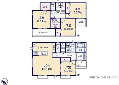 ☆ファミリークローク付き☆２階に多目的に使用可能な納戸を設けました！収納スペースとしては勿論、テレワークコーナーやスタディーコーナー、趣味のお部屋にも最適！ 