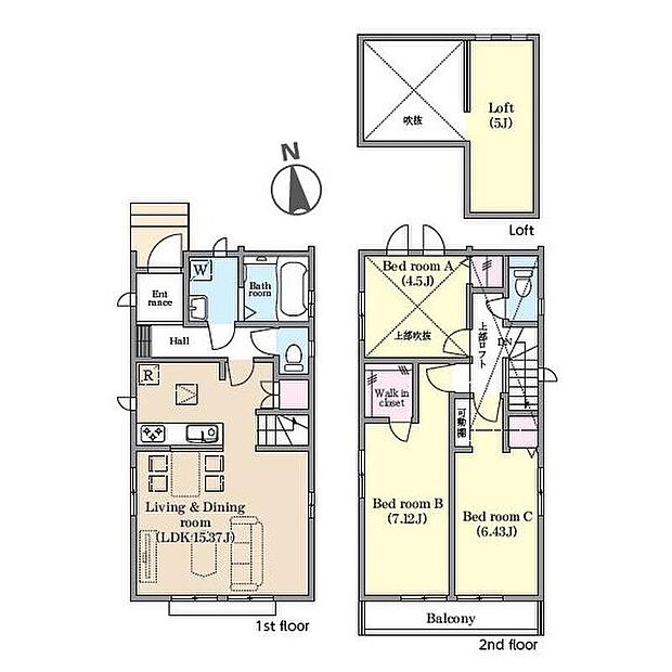 (B号棟)、価格4990万円、3LDK、土地面積100.97m2、建物面積80.1m2