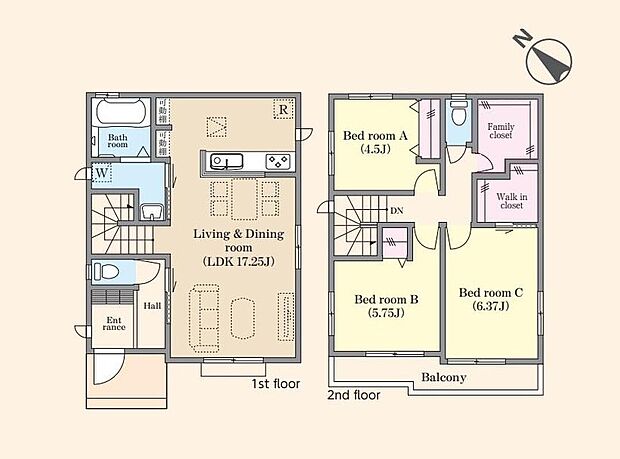 (A号棟)、価格4390万円、3LDK、土地面積109.96m2、建物面積87.56m2