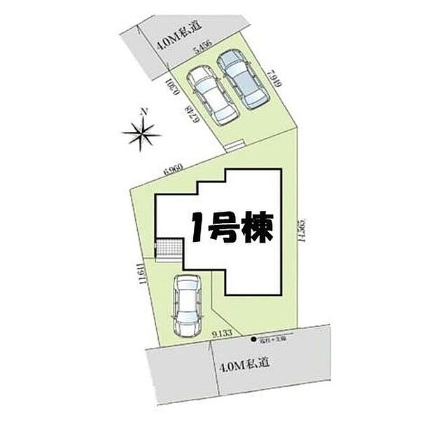 両目道路につき駐車スペースにゆとりがございます！ご家族の自転車駐輪用、お車駐車用など場所を分けてお使いいただくのも良いですね♪