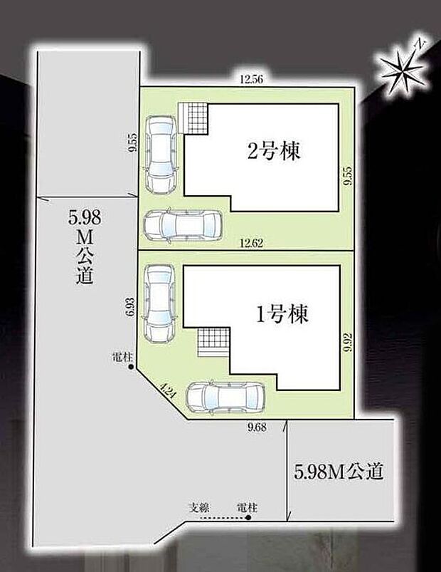 車種により、カースペース２台分ございますので、家族分の自転車を駐輪したり、来客用の駐車スペースとしてもお使いいただけます♪