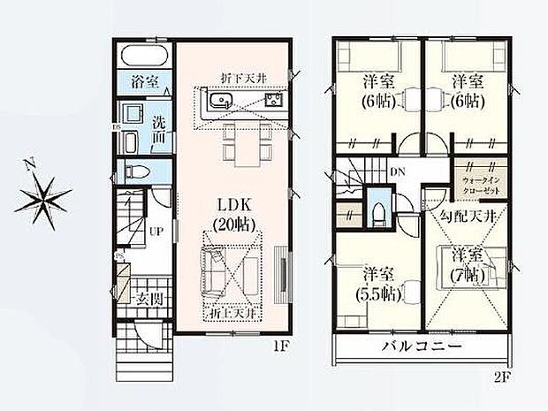 (1号棟)、価格4499万円、4LDK、土地面積115.17m2、建物面積98.53m2