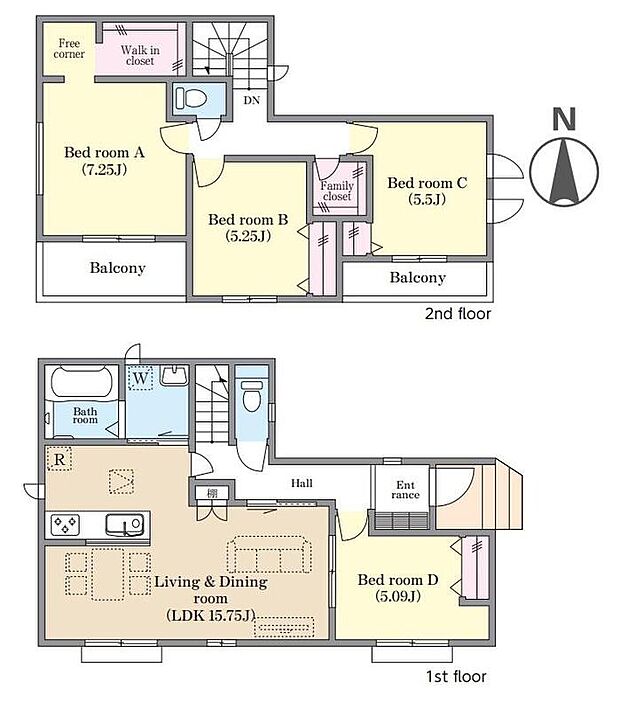(B号棟)、価格3890万円、4LDK、土地面積104.16m2、建物面積97.71m2
