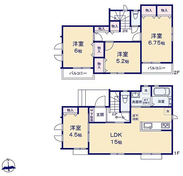 (A号棟)、価格4590万円、4LDK、土地面積117.7m2、建物面積90.87m2