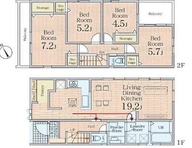 (１号棟)、価格7780万円、4LDK、土地面積110.04m2、建物面積99.63m2