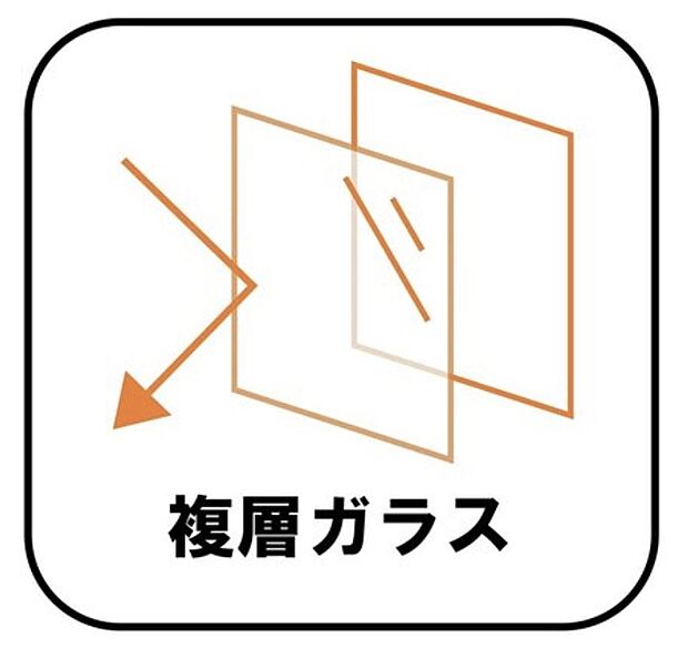 【【複層ガラス】】2枚のガラスを組み合わせて作った窓ガラスです。断熱性、防犯性、結露予防、紫外線予防があり、省エネ効果も期待できます。