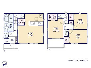 陽光溢れる明るいリビング♪キッチン横には大型のパントリーを設置しました！
主寝室には衣類から季節物などたっぷり収納できるWIC完備！玄関にはSIC付きです♪ 