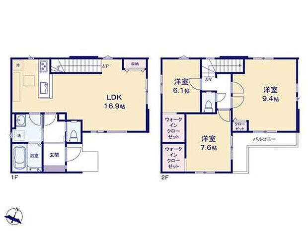 【3LDK】開放的でおしゃれな折り上げ天井♪ウォークインクローゼット2か所！充実の設備仕様で暮らしをサポート！デザイン性と機能性を両立させたお住まい♪