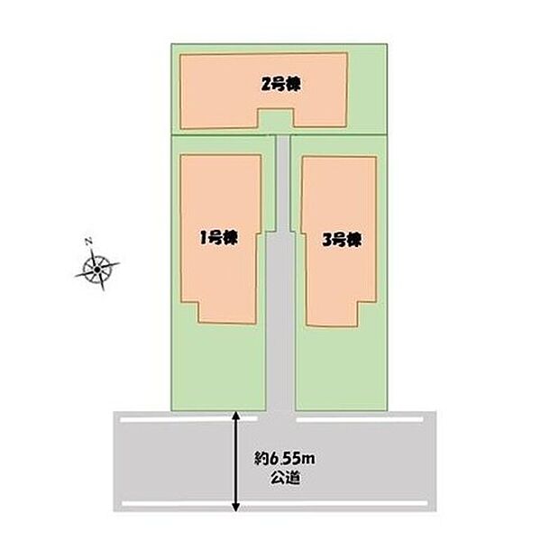 【区画図】JR常磐線「北松戸」駅徒歩13分♪スーパー「ベルクス」まで徒歩4分と近くお買物も便利な立地です◎